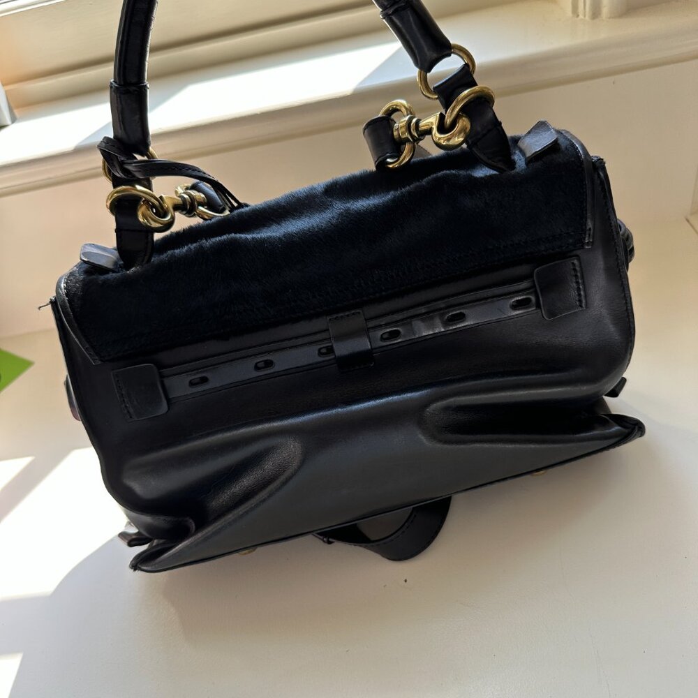 Joy Gryson Ruby Mid Sized Shoulder Bag Black Leat… - image 6